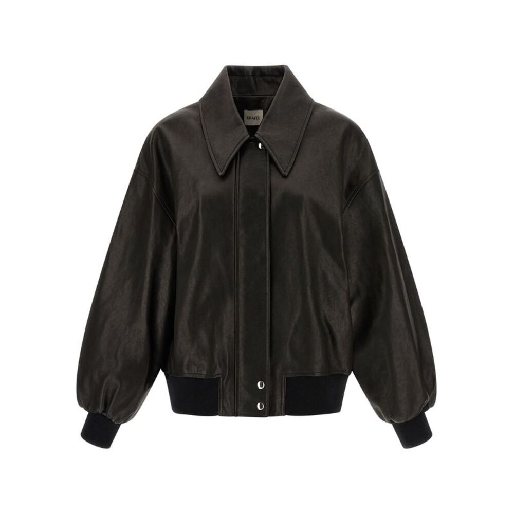 Khaite Black Lamb Leather Leather Women's Jacket